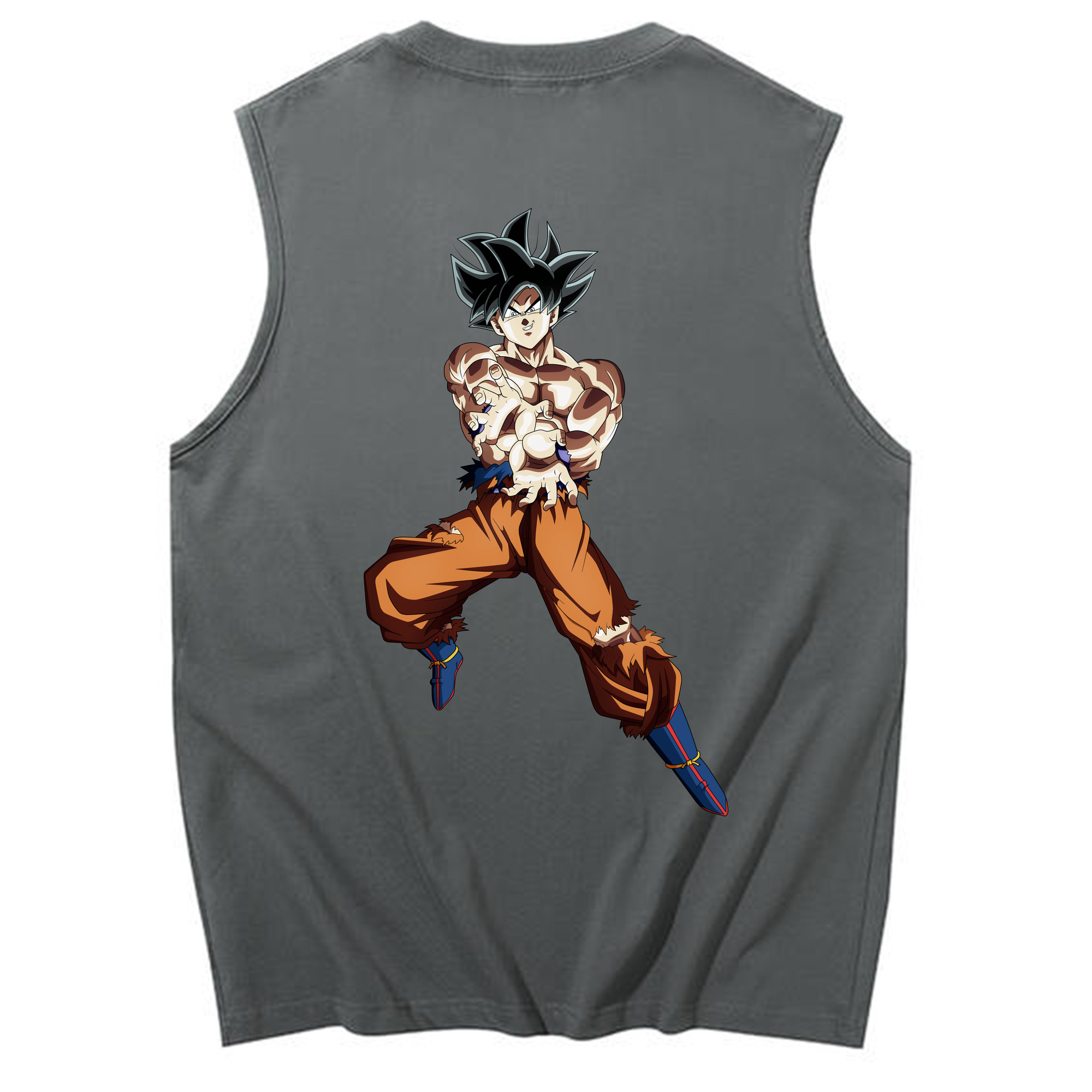 （画像用） ドラゴンボール 孫悟空（そん ごくう）Son Goku カカロット DRAGON BALL Kakarotto コットン100％タンクトップ（背面プリント）